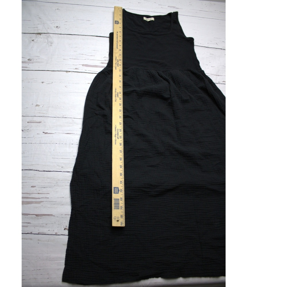 Madewell Gauze Midi Dress Sleeveless Black Size S Casual Summer - Picture 4 of 11